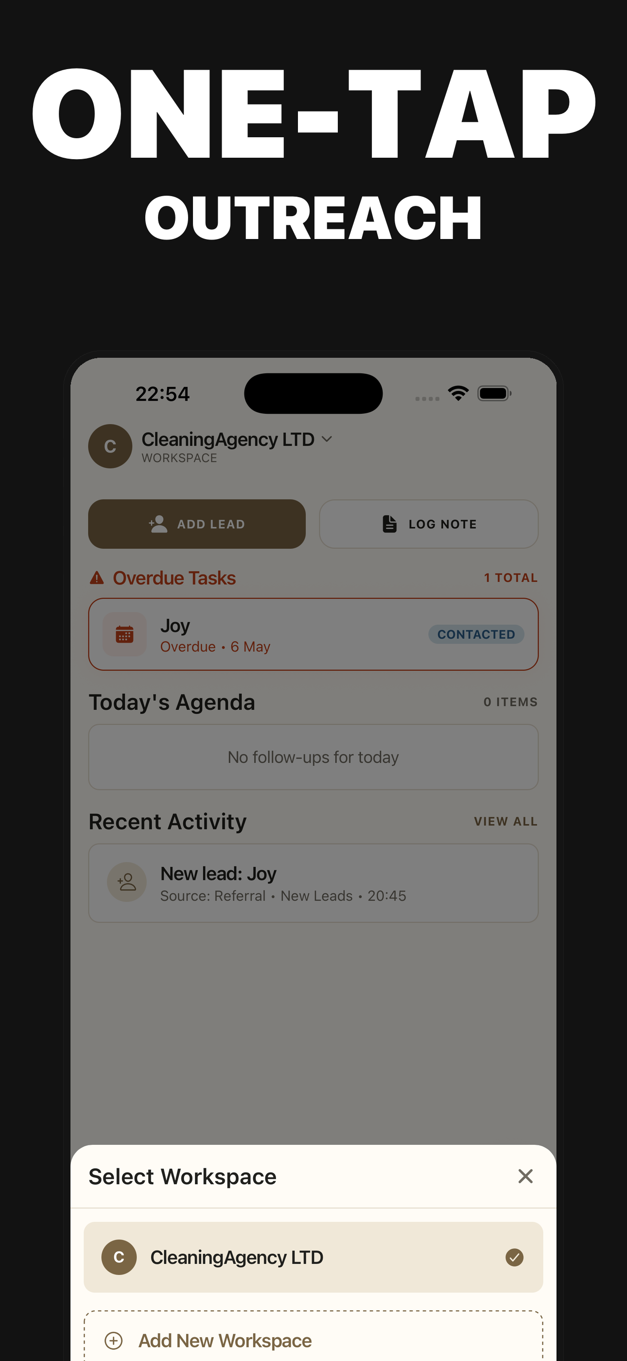 One-Tap Outreach